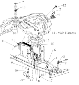Electrical Diagram and Parts List for CC30E (33BA27JDB10)(2023) Cub Cadet Lawn Tractor Accessories